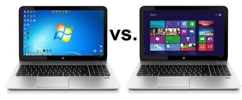 Laptops running Windows 7 and Windows 8