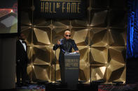 Dallas Austin speaks on stage at the 50th annual Songwriters Hall of Fame induction and awards ceremony at the New York Marriott Marquis Hotel on Thursday, June 13, 2019, in New York. (Photo by Brad Barket/Invision/AP)