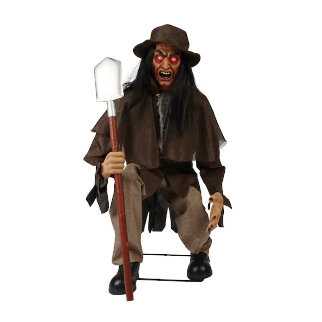 Halloween animatronics haunted living grave digger