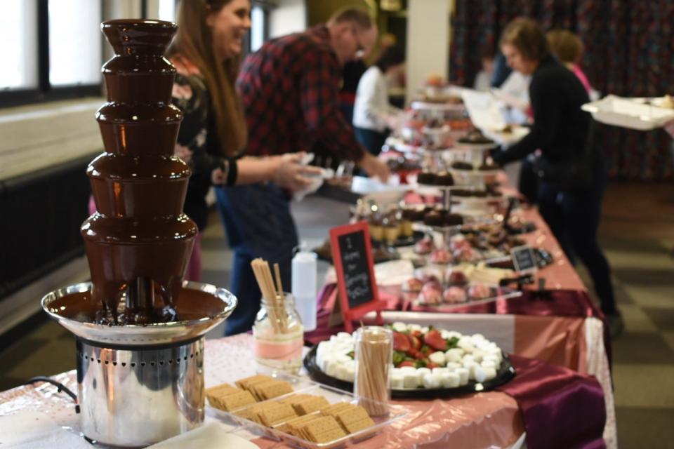 Apostolic Restoration Center in Genoa held its 13th Annual Chocolate Lovers Fest on Saturday, Feb. 10, featuring a 40-foot long buffet of chocolate treats.