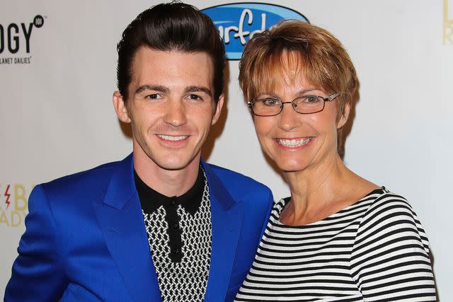 <p>Paul Archuleta/FilmMagic</p> Drake Bell and his mom, Robin Dodson.