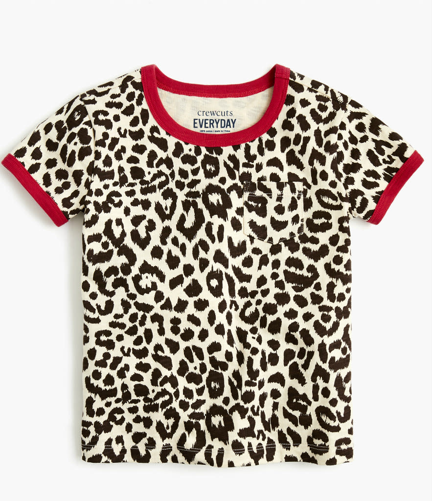 A leopard-print T-shirt from the Crewcuts x Loeffler Randall collection. - Credit: Courtesy of Loeffler Randall