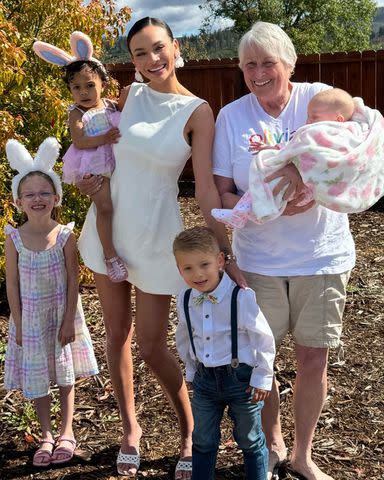 <p>Alyssa Scott/Instagram</p> Alyssa Scott celebrating Easter with daughters Zelda and Halo on Mar. 31, 2024