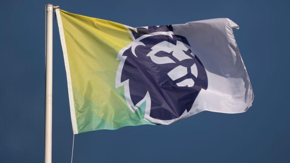 Premier League logo on flag 