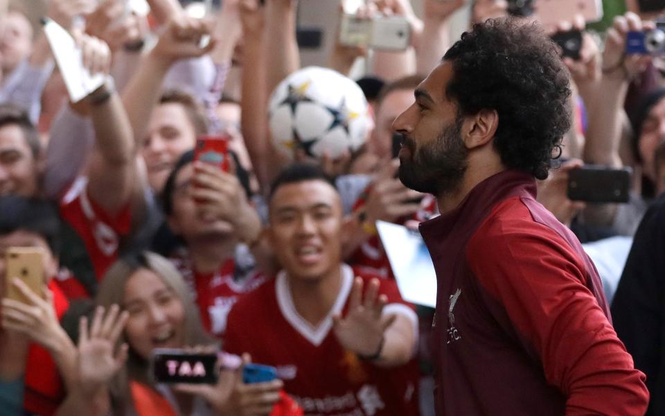 Mohamed Salah arrives in Kiev for Saturday's final - AP