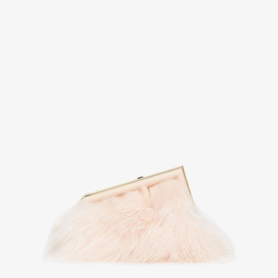 Fendi First Small - Pale pink fox fur bag | Fendi