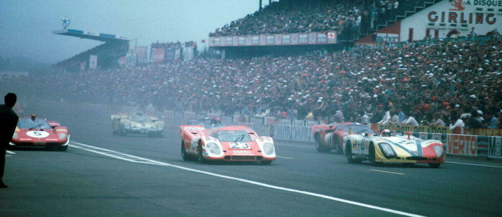 Porsche a remporté sa première victoire aux 24 Heures du Mans en 1970 avec la mythique 917, plus précisément la numéro 23, pilotée par Hans Herrmann et Richard Attwood.  - Credit:Porsche