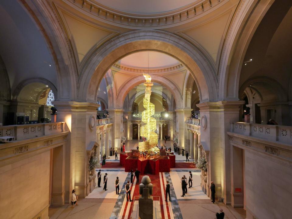 A view of the venue during The 2022 Met Gala Celebrating "In America: An Anthology of Fashion" at The Metropolitan Museum of Art on May 2, 2022