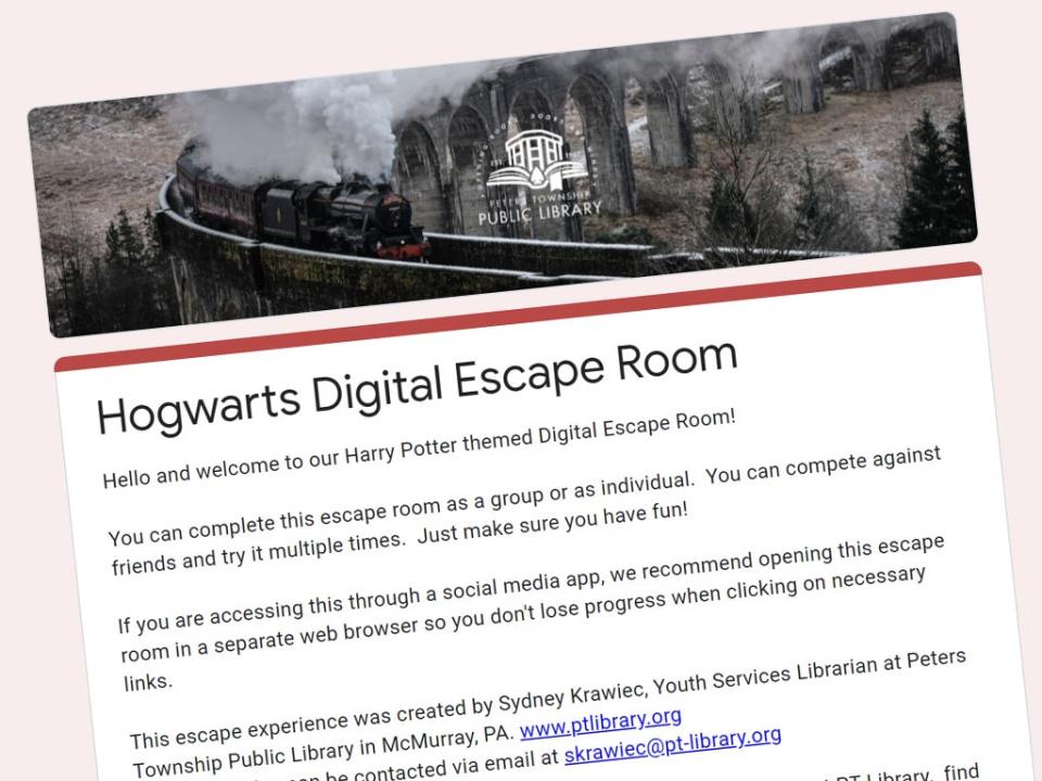  (Hogwarts Digital Escape Room)