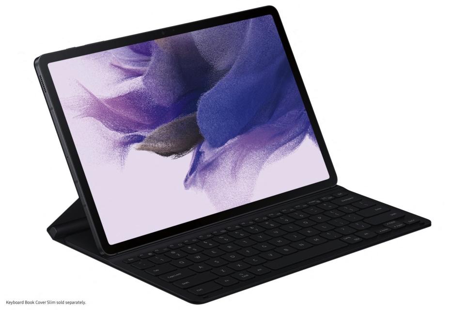 Galaxy Tab S7 FE with keyboard accessory. - Credit: Samsung