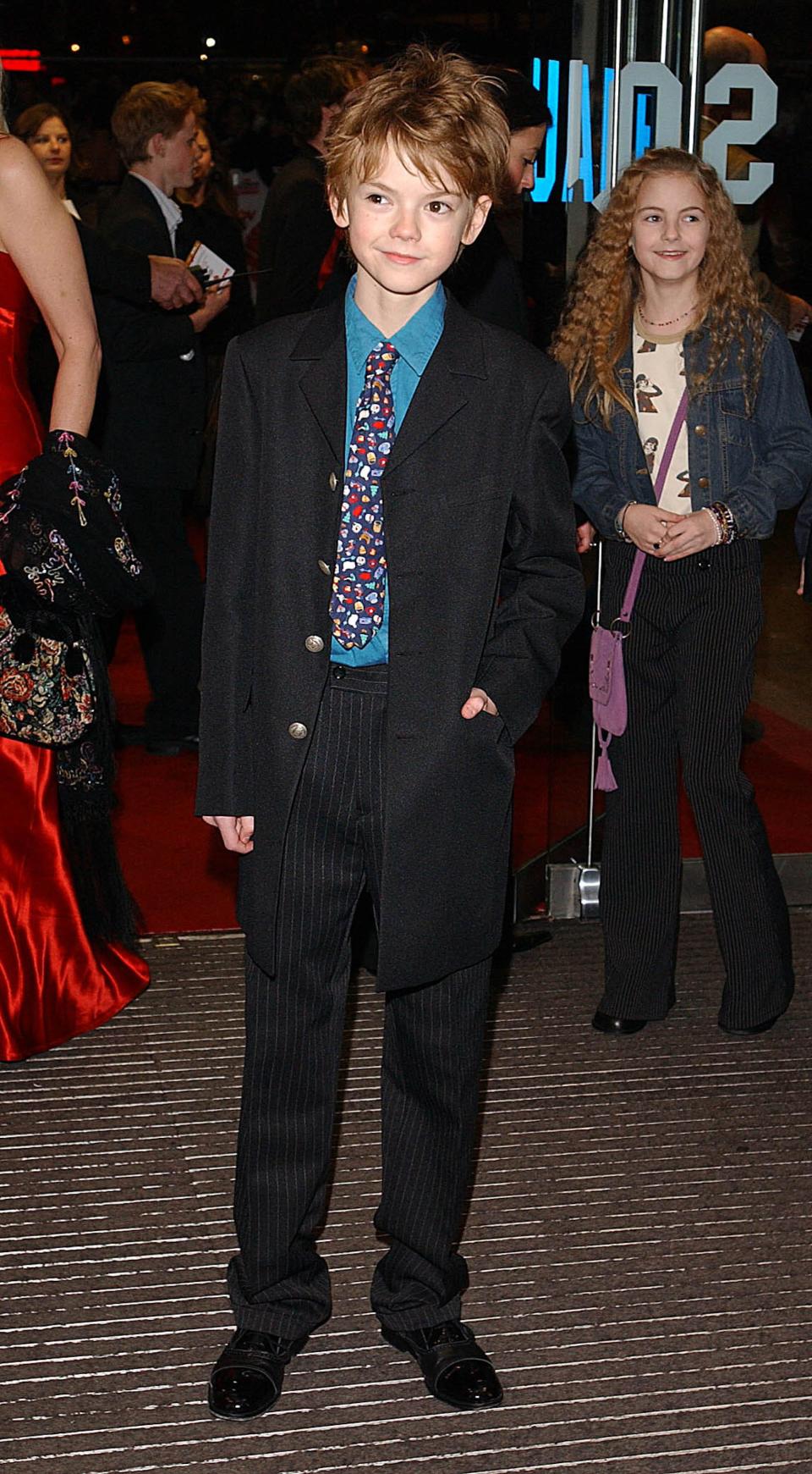 Thomas Sangster arrives for the UK Charity film Premiere of Love Actually, in aid of Comic Relief, held at the Odeon Leicester Square, central London.