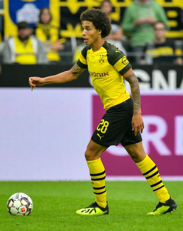 Belgium midfielder Axel Witsel has now scored twice in as many games for Borussia Dortmund after netting with a stunning bicycle kick on Sunday in the 4-1 hammering of RB Leipzig