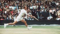 <p>Stan Smith during the final in which he beat Roumania's Ille Nastase in 1972.</p>