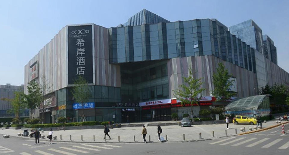 The Xian Hotel near Zhengzhou's high-speed rail station. Source: Baidu Maps