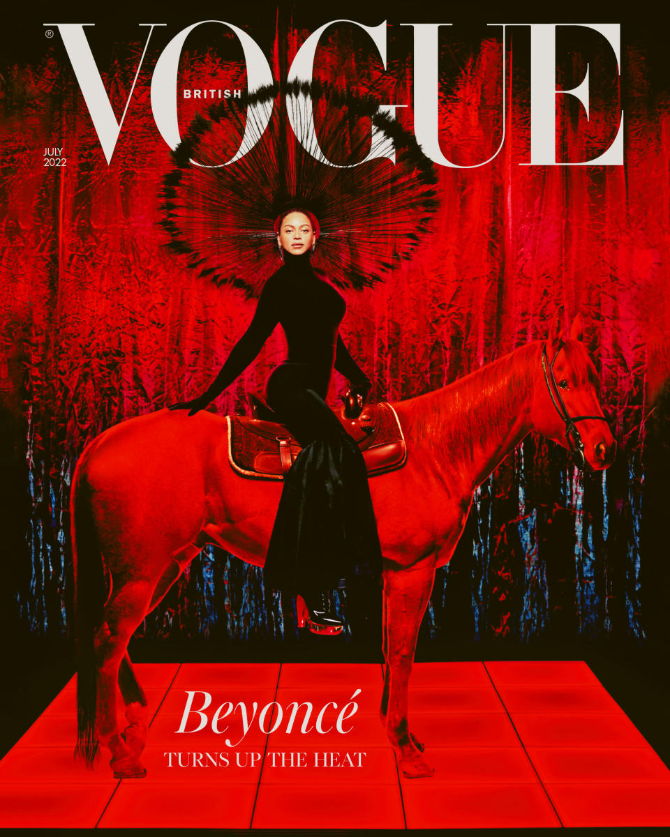 Beyonce is the July cover star of British Vogue and is photographed by Rafael Pavarotti (British Vogue/Rafael Pavarotti/PA)