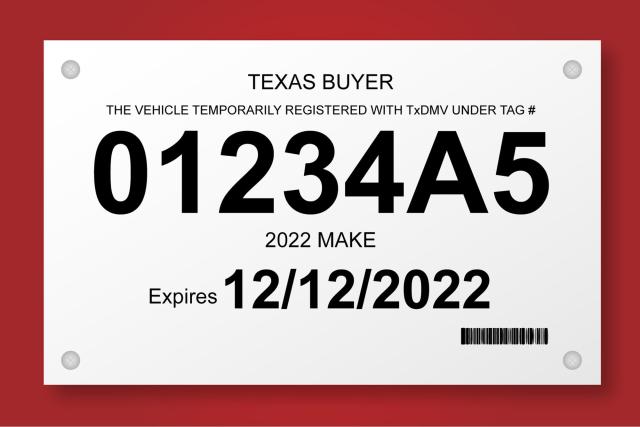 Dealer 2025 temporary tags