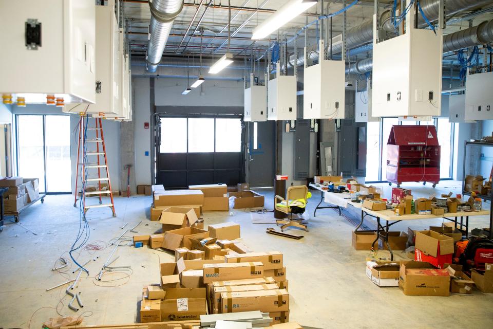 A future lab room of the new STEM research and classroom building at the University of Memphis is seen during a tour of the space on Wednesday, January 31, 2024.