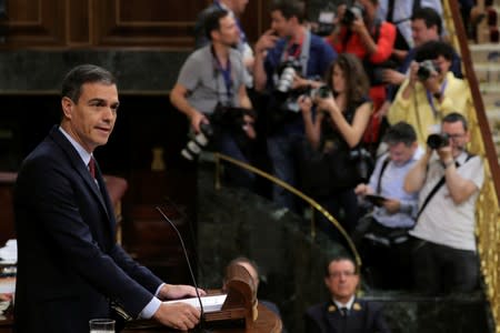 Investiture debate at the Parliament in Madrid