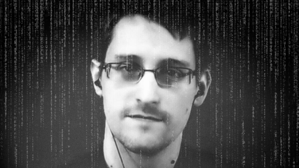 Edward Snowden. (Photo illustration: Yahoo News; photos: Charles Platiau/Reuters, Getty Images)