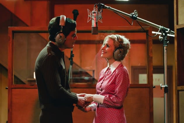 Michael Shannon as George Jones and Jessica Chastain as Tammy Wynette in George and Tammy - Credit: Dana Hawley/SHOWTIME