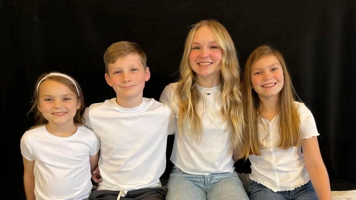 Bella Dafforn (second from right) and her siblings: Nora, Grant and Sofia.