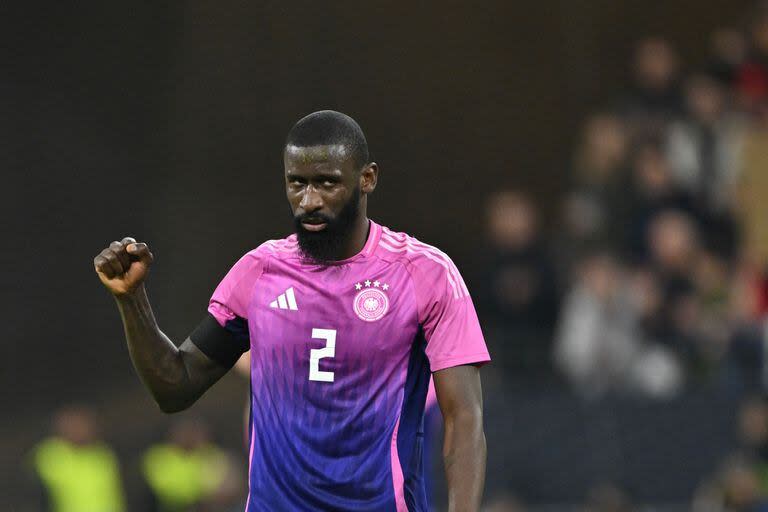 Antonio Rüdiger, con la camiseta de Alemania, en el amistoso del martes contra Países Bajos, en Frankfurt