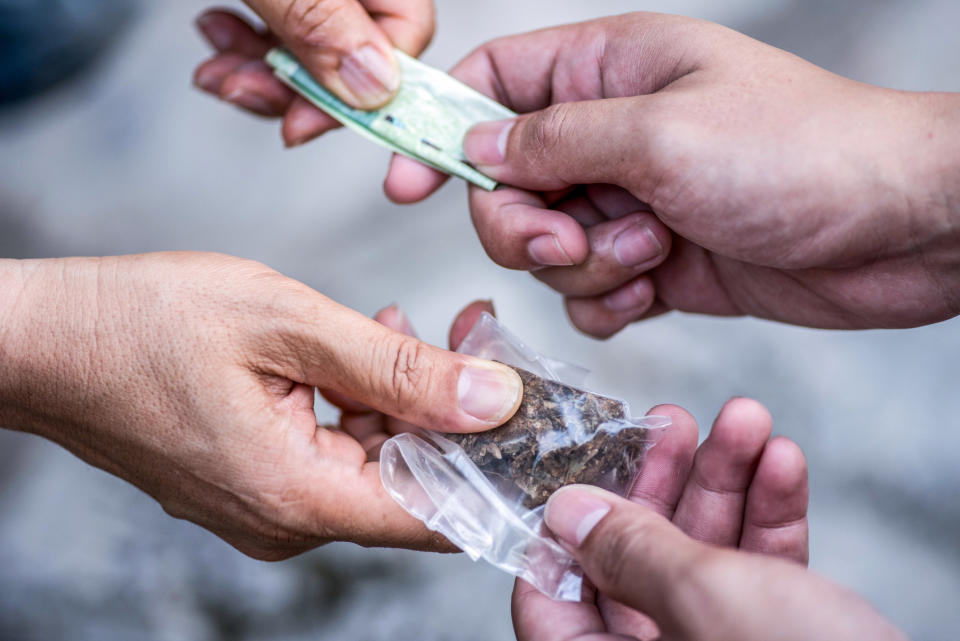 Someone selling weed