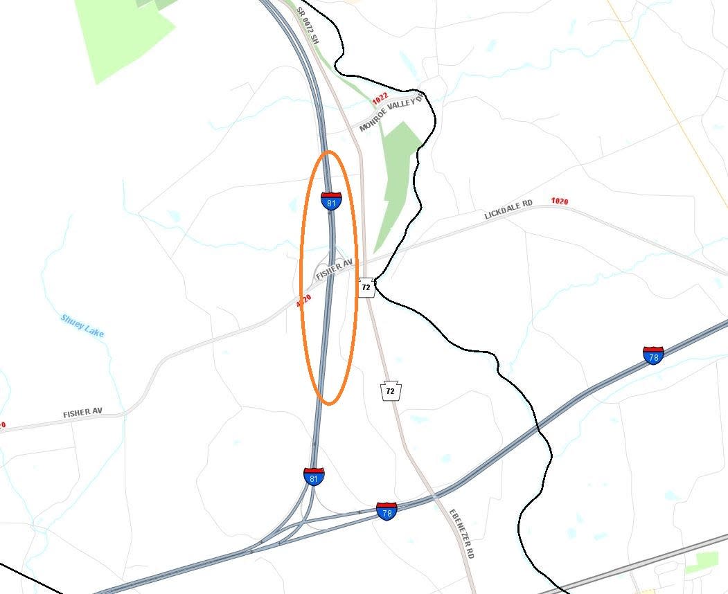 The Pennsylvania Department of Transportation announced today that rolling stops are scheduled on Interstate 81 in Union Township starting April 26 so a contractor can replace power lines spanning the interstate near Exit 90 (Route 72/Lebanon).