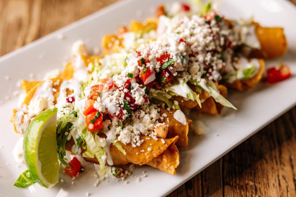 Taquitos with a variety of toppings are part of the menu at the new Roja & Verde, a taqueria coming soon to Newark from the owner of Drip Cafe in Hockessin and Newark. 8/25/2023