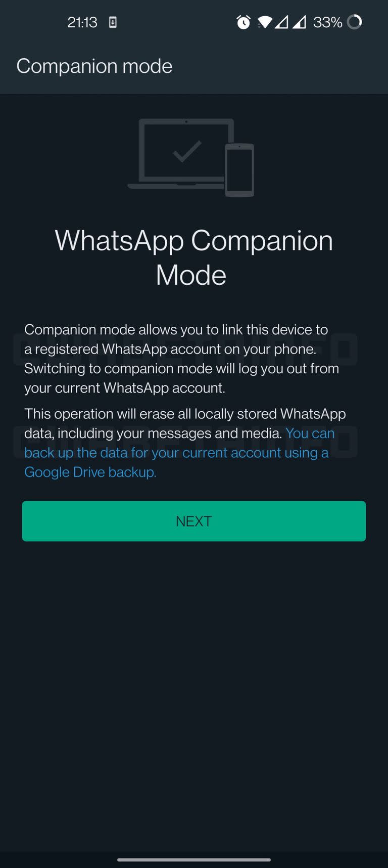 "Modo acompañante", la esperada función de WhatsApp, está cada vez más cerca (Foto: Gentileza wabetainfo.com)