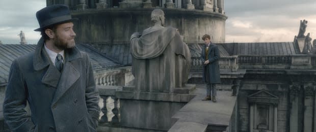 Young Dumbledore (Jude Law) and Newt. Photo: Courtesy of Warner Bros. Pictures
