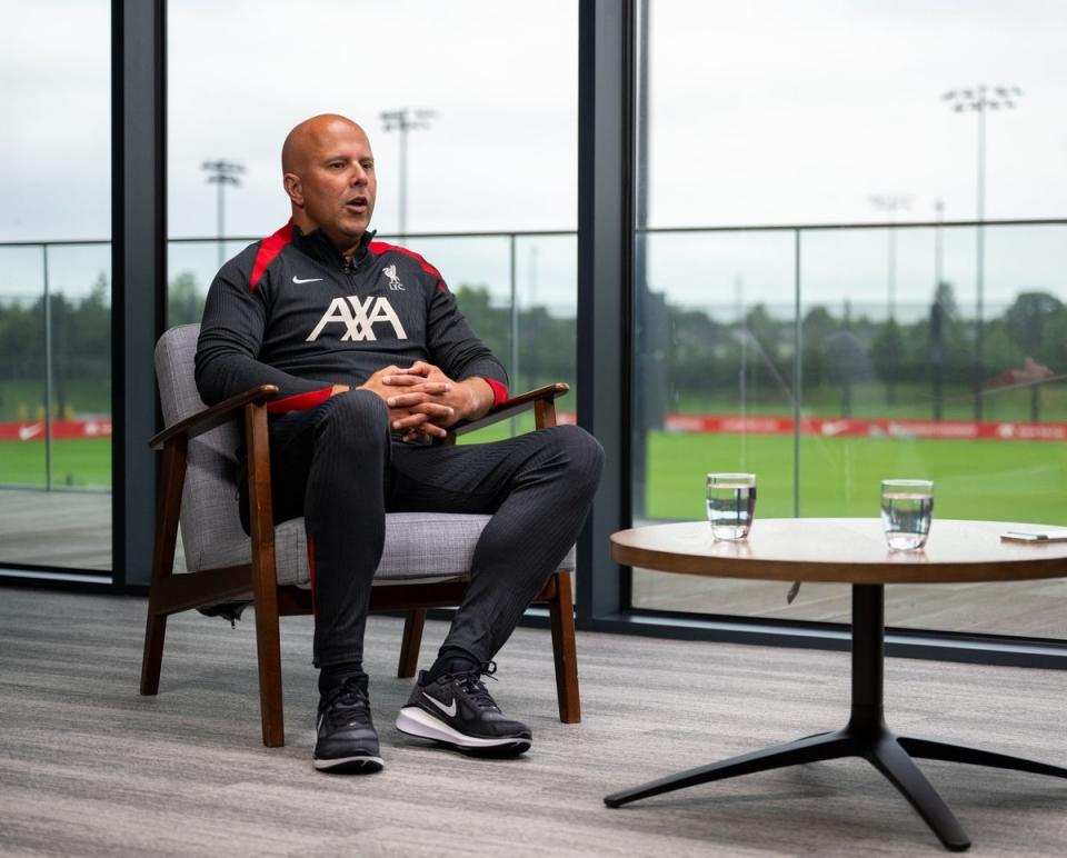 New era: Arne Slot speaks for the first time as Liverpool head coach (Liverpool FC via Getty Images)