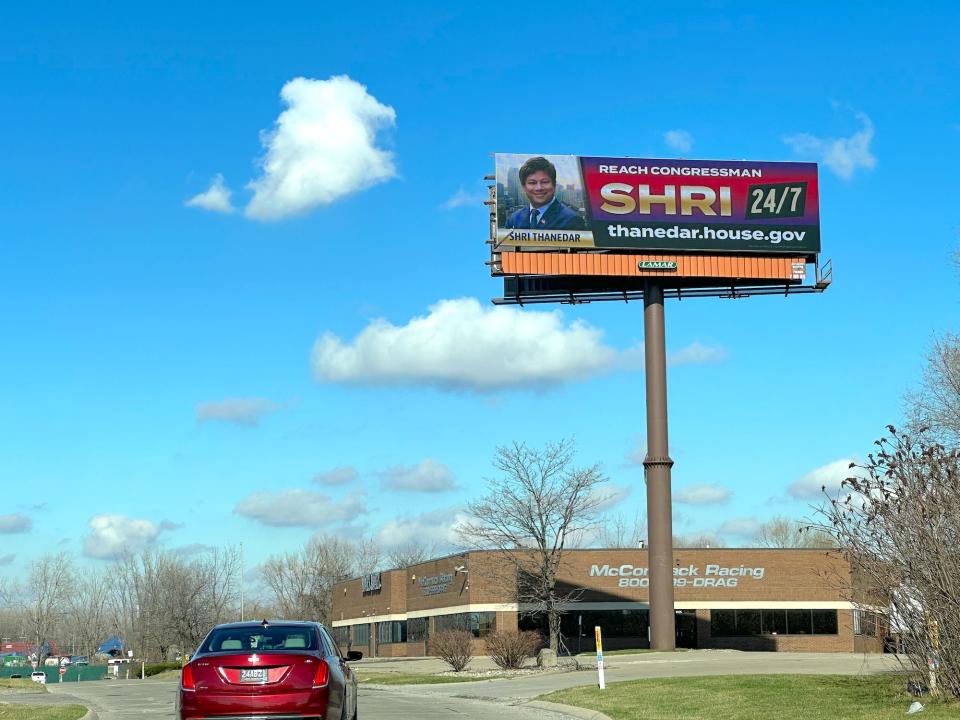 Thanedar's billboard in Lincoln Park, Michigan.