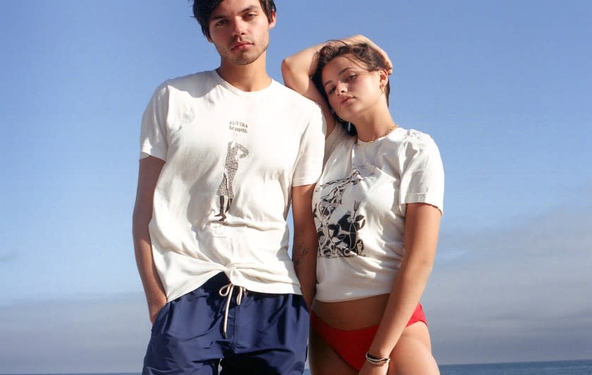Contempo Tees launched October 16 with three unisex T-shirts bearing artwork plucked from old Contempo Casual advertisements.