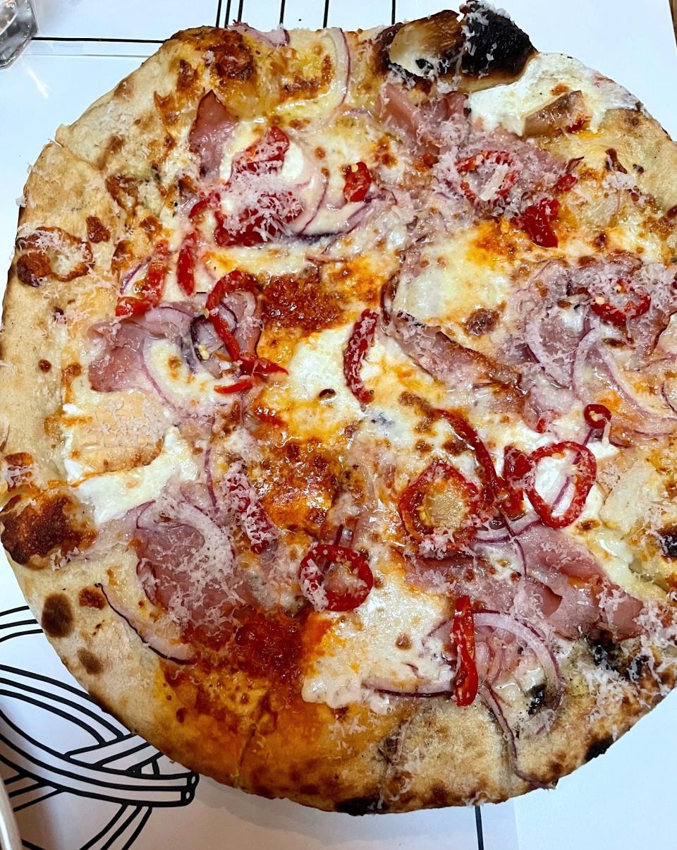 Ham & Yeezy pizza at Jon & Vinny's