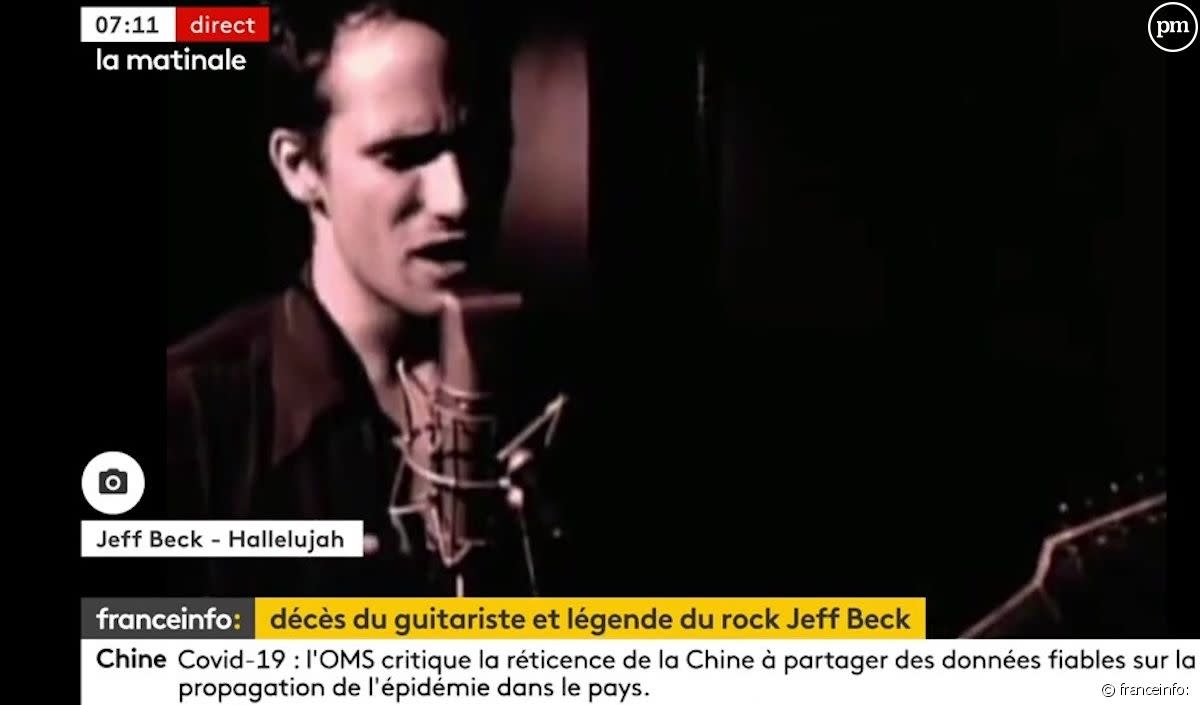 Mort de Jeff Beck : La bourde de franceinfo: qui diffuse des images de... Jeff Buckley - franceinfo: