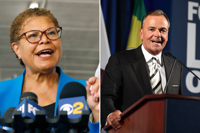 Mayoral candidates Karen Bass and Rick Caruso