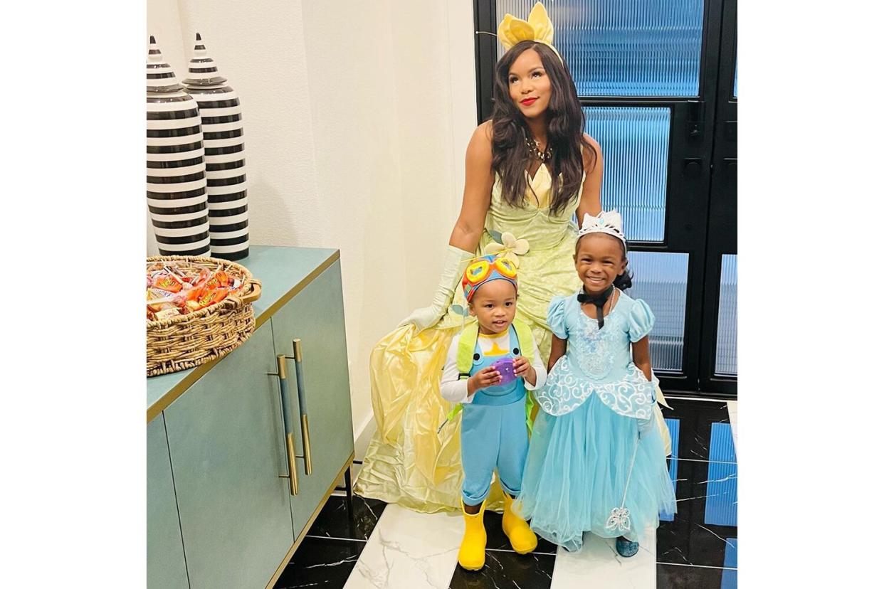 LeToya Luckett Celebrates Halloween in a Full Princess Costume with Two Kids