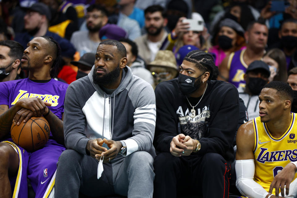 Los Angeles Lakers stars LeBron James, Anthony Davis and Russell Westbrook