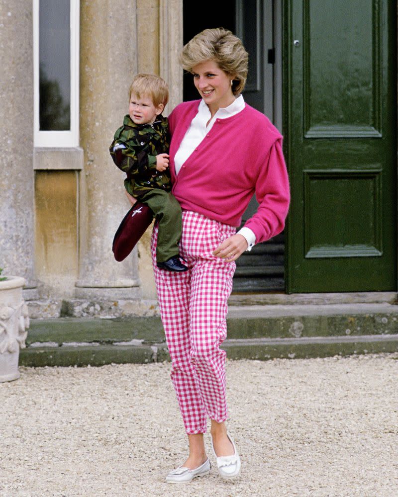 Her cute but casual pink gingham look