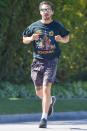 <p>Shia LaBeouf goes for a morning run in Pasadena, California, on Tuesday. </p>