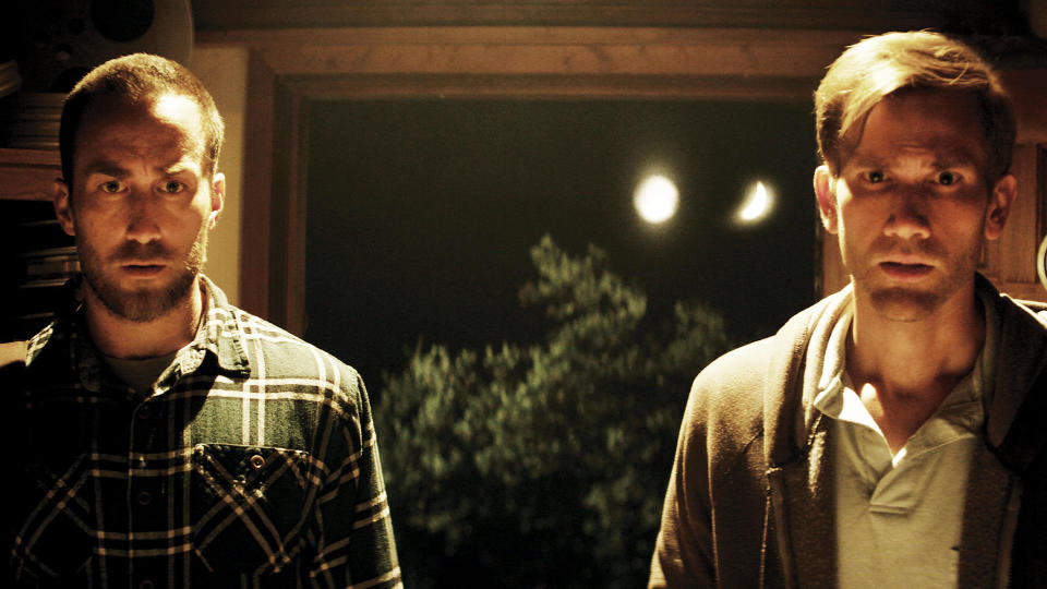 (L-R) Justin Benson and Aaron Moorhead in "The Endless"