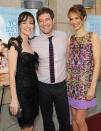 Rosemarie DeWitt, Mark Duplass and Lynn Shelton arrive at the Los Angeles premiere of 'Your Sister's Sister' at ArcLight Cinemas on June 11, 2012 in Hollywood, California.