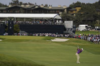 Rory McIlroy, of Northern Ireland, hits from the sixth fairway during the final round of the U.S. Open Golf Championship, Sunday, June 20, 2021, at Torrey Pines Golf Course in San Diego. (AP Photo/Gregory Bull)