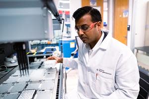 Founder and CEO Sunny Jain at Sun Genomics' San Diego Lab