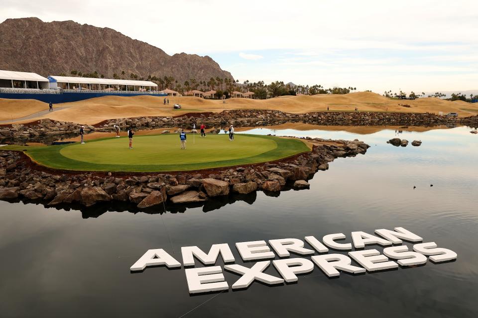 The 17th green at PGA West, host of The American Express. (Sean M. Haffey/Getty Images)