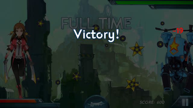 Victory screen in Star Clash