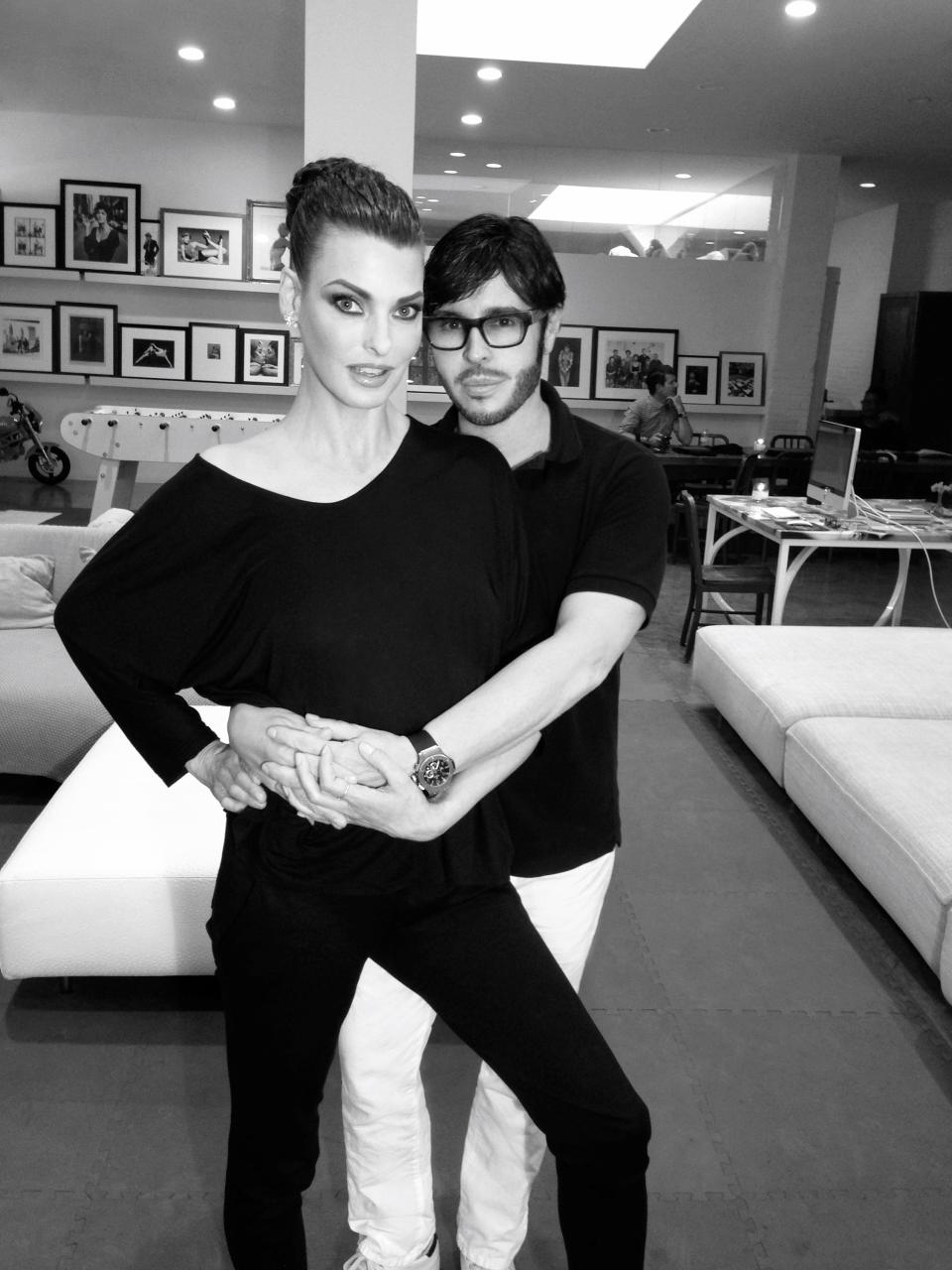 Nars with Linda Evangelista in 2013