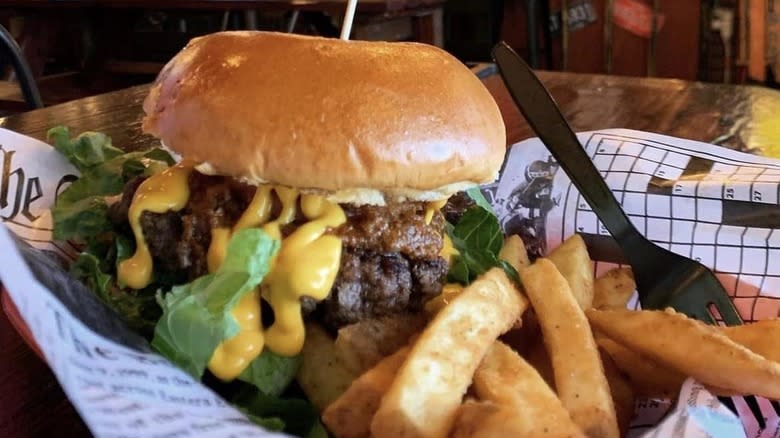 Sonny's Grille burger and fries