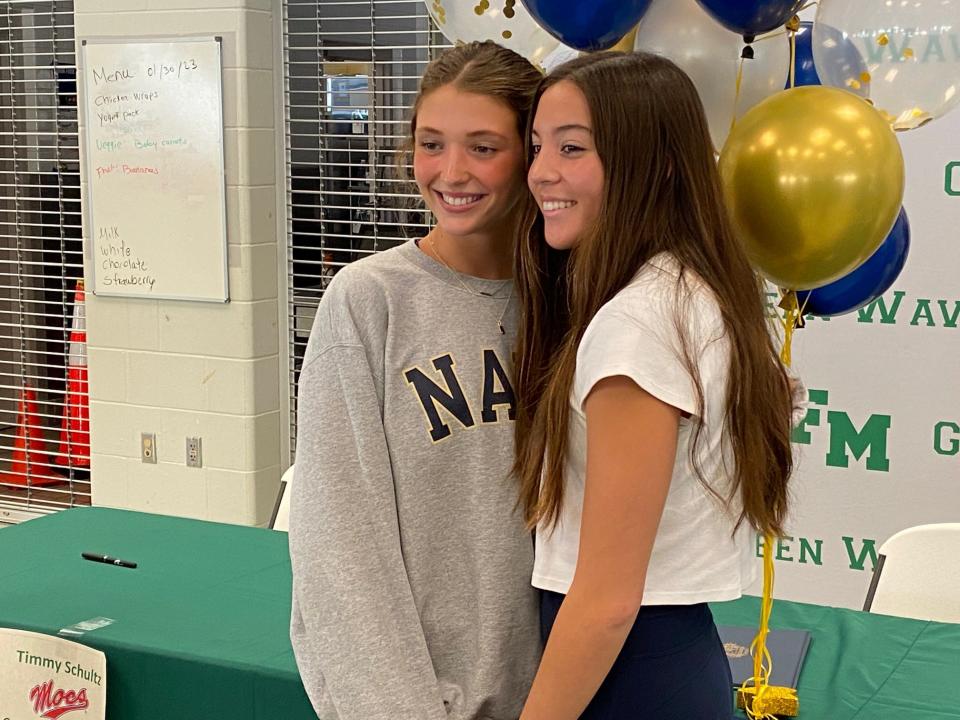 Clarice Spencer poses after signing with the United States Naval Academy on February 1, 2023.